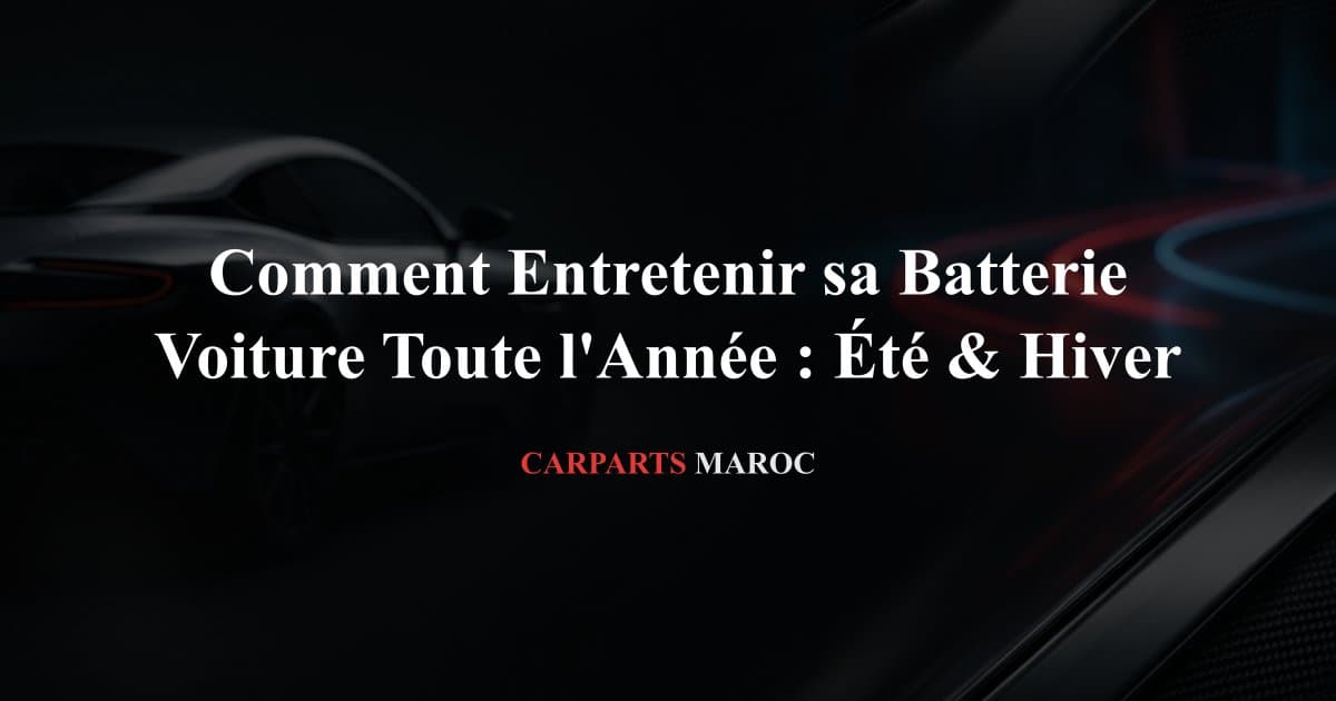 Comment Entretenir sa Batterie Voiture Toute l'Année : Été & Hiver