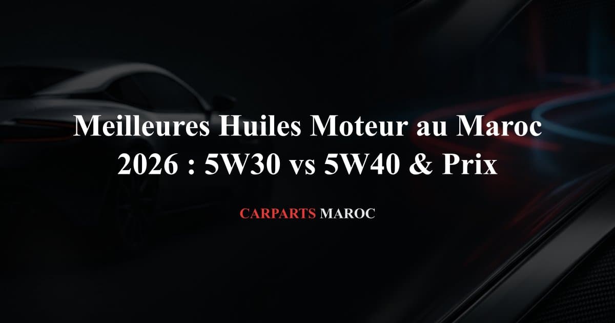Meilleures Huiles Moteur au Maroc 2026 : 5W30 vs 5W40 & Prix