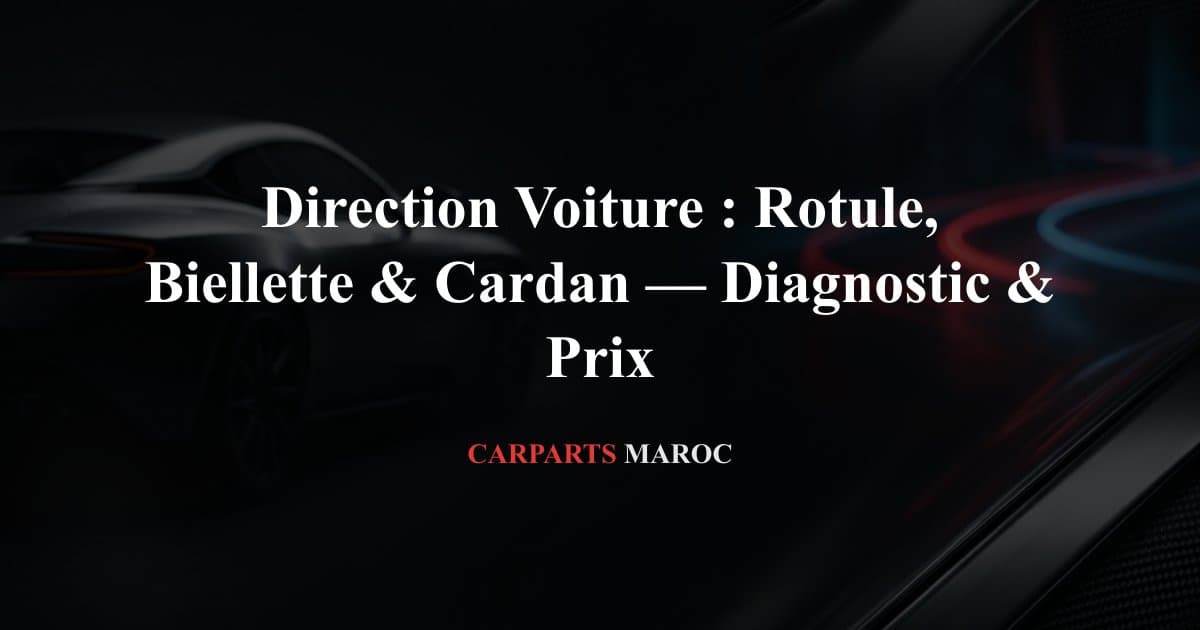 Direction Voiture : Rotule, Biellette & Cardan — Diagnostic & Prix