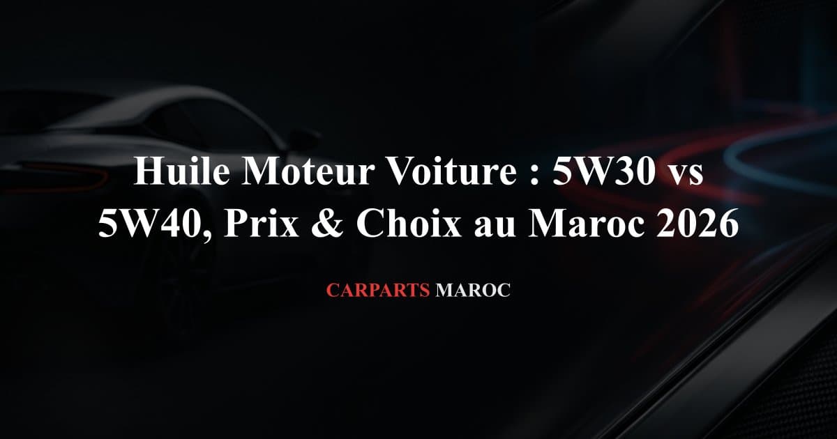 Huile Moteur Voiture : 5W30 vs 5W40, Prix & Choix au Maroc 2026