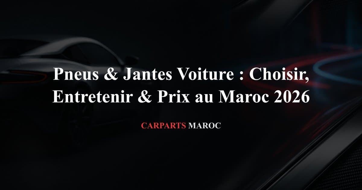Pneus & Jantes Voiture : Choisir, Entretenir & Prix au Maroc 2026