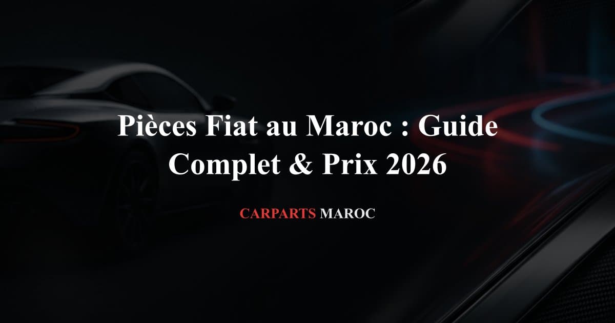 Pièces Fiat au Maroc : Guide Complet & Prix 2026