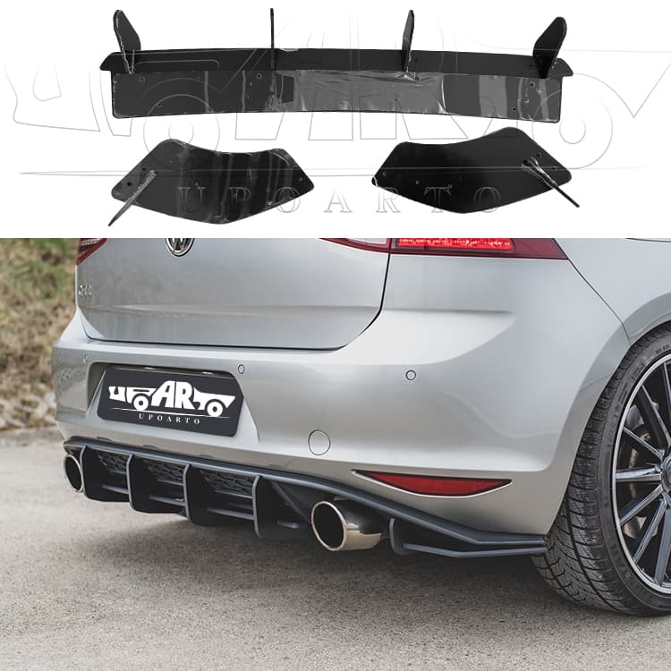 AR-VW-0101-Golf 7 GTI V2 Style Rear Blade Diffuser