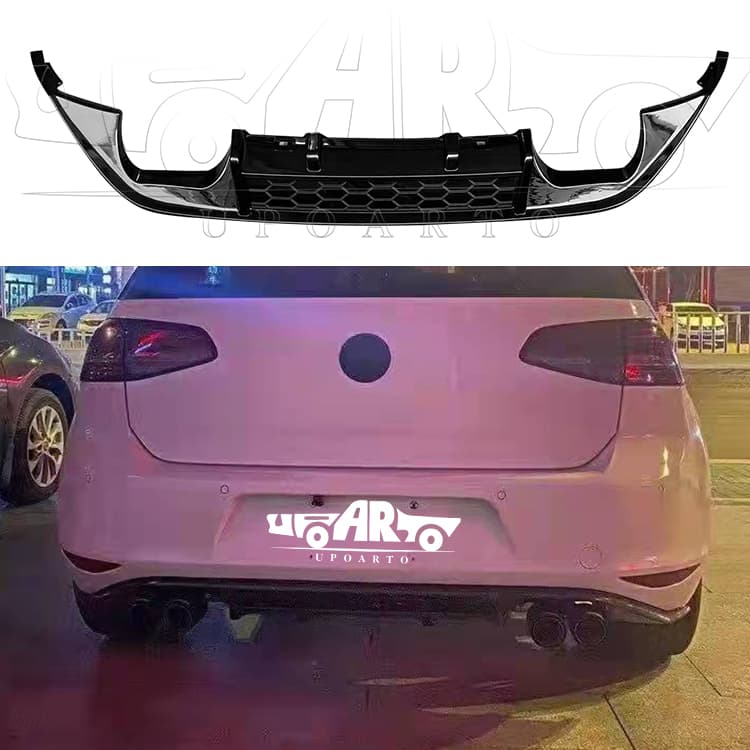 Golf 7 Rear Lip(Right And Left 2 Exahust Pipes Total 4 pipes)