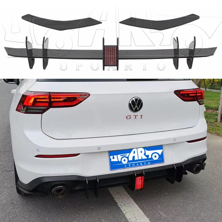 Golf 8 R-line Rear Blade Diffuser With Lamp