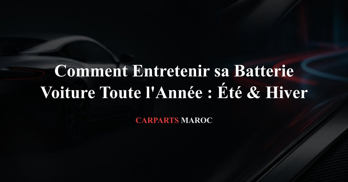 Comment Entretenir sa Batterie Voiture Toute l'Année : Été & Hiver