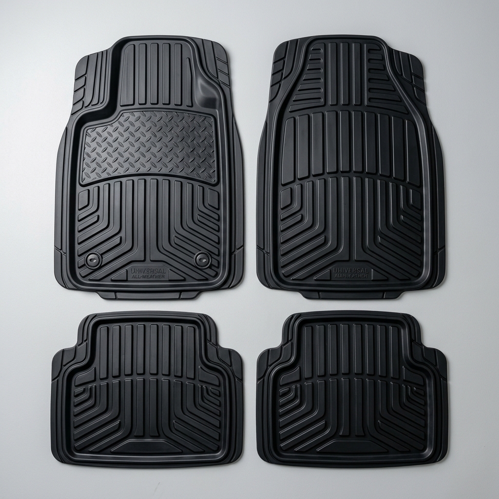 Tapis de Sol Caoutchouc Universel 4 Pieces